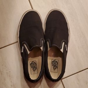 Black Slip-On Vans Size 9.5 (Women's)